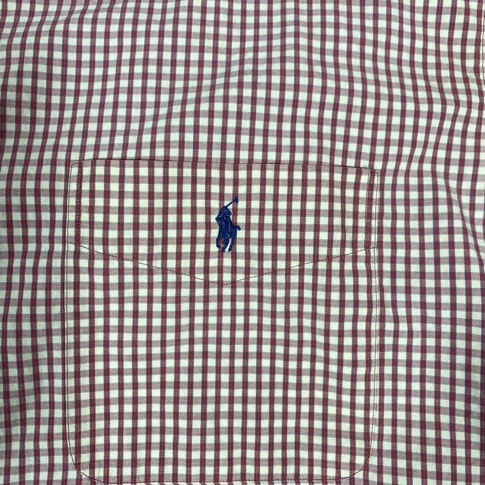 Ralph Lauren Blaire Pink Gingham Short Sleeve Button Down Size XL - Picture 3 of 8